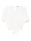 Elisabetta Franchi Ruffled Embroidered Blouse