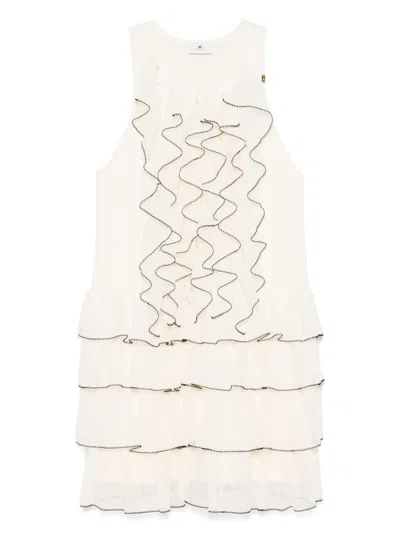 ELISABETTA FRANCHI RUFFLED MINI DRESS