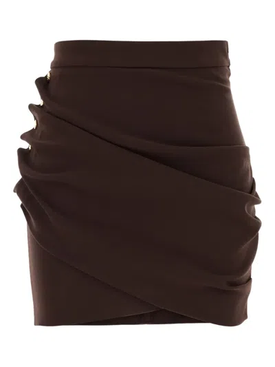 ELISABETTA FRANCHI RUFFLED MINISKIRT