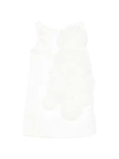 Elisabetta Franchi Kids' Ruffled-detail Dress In White