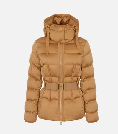 Elisabetta Franchi Sail Fabric Jacket In Brown