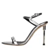 Elisabetta Franchi Sandals Silver In Argento Metallici E Grigi