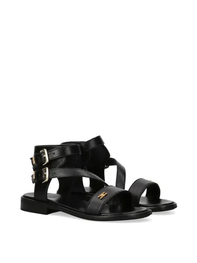 Elisabetta Franchi Kids' Sandals With Application In Black