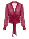 Elisabetta Franchi Sash-detail Blouse In Pink