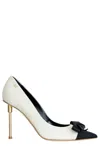 Elisabetta Franchi Bow High Heels In Nero / Burro