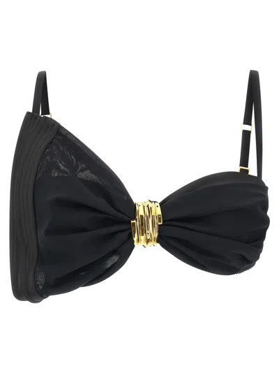 Elisabetta Franchi Satin Bra And Tulle