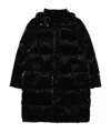 Elisabetta Franchi Satin Down Jacket In Black