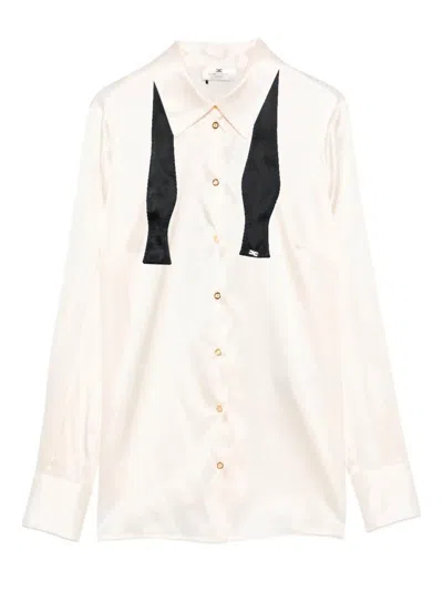 Elisabetta Franchi Satin Finish Shirt In White
