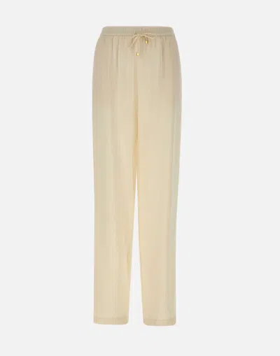 Elisabetta Franchi Satin Jacquard Lozenge Joggers