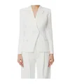 Elisabetta Franchi Satin-lapel Crepe Blazer In White