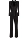 Elisabetta Franchi Elegant Flared Hem Crepe Jumpsuit In Black