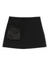 Elisabetta Franchi Satin-pocket Mini Skirt In Black