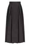 Elisabetta Franchi High-waisted Maxi Skirt In Grey
