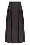Elisabetta Franchi High-waisted Maxi Skirt In Grey