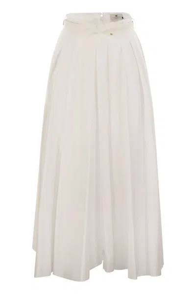 Elisabetta Franchi Satin Skirt With Belt