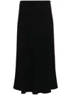 Elisabetta Franchi Black Midi Skirt In Black
