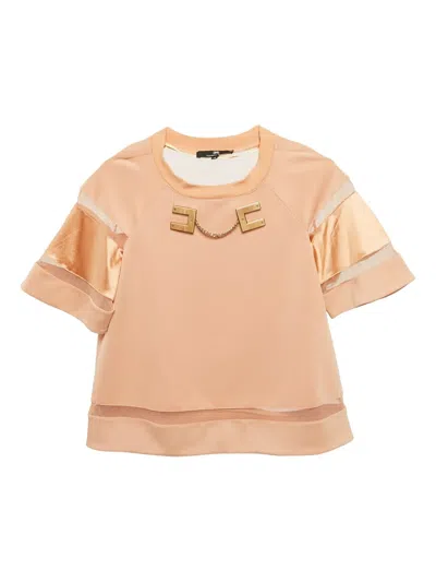 Pre-owned Elisabetta Franchi Satin T-shirt