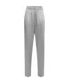 Elisabetta Franchi Satin Tapered Trousers In Gray