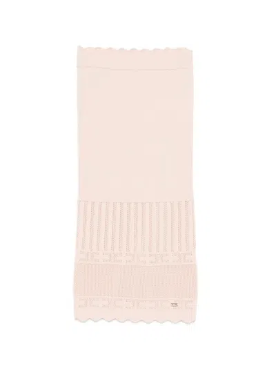 Elisabetta Franchi Kids' Scalloped Skirt In Pink