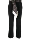 Elisabetta Franchi Scarf-detaill Cropped Trousers In Black