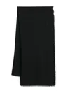 Elisabetta Franchi Lightweight Viscose Scarf With Logo In Nero