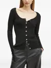 Elisabetta Franchi Scoop-neck Cardigan In Black
