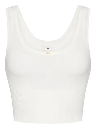 Elisabetta Franchi Scoop Neck Tank Top In White