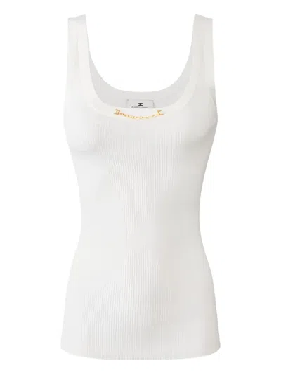 Elisabetta Franchi Scoop-neck Top In Animal Print