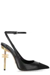 Elisabetta Franchi 105mm Leather Pumps In Black