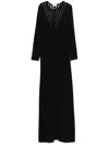 Elisabetta Franchi Semi-sheer Detail Gown In Black