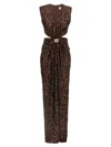 Elisabetta Franchi Sequin-embellished Dress In Brown