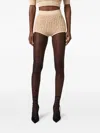 Elisabetta Franchi Sequin-embellished Bouclé Shorts In Neutral
