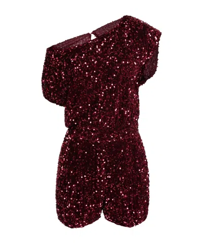 ELISABETTA FRANCHI SEQUIN-EMBELLISHED CHENILLE PLAYSUIT