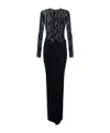 Elisabetta Franchi Sequin-embellished Draped Maxi Dress In Black
