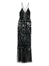 Elisabetta Franchi Sequin-embellishment Maxi Dress In Black
