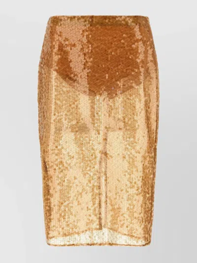 ELISABETTA FRANCHI SEQUIN EMBELLISHED HIGH WAIST SKIRT