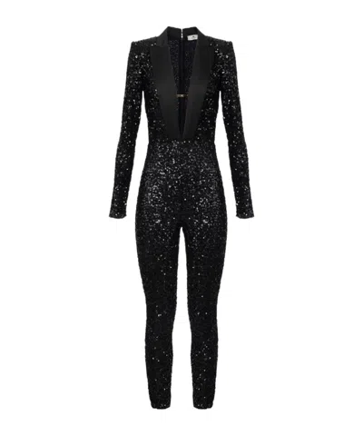 ELISABETTA FRANCHI SEQUIN-EMBELLISHED JUMPSUIT