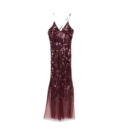 ELISABETTA FRANCHI SEQUIN-EMBELLISHED MAXI DRESS