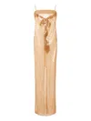 Elisabetta Franchi Sequin-embellished Maxi Dress In Neutral