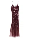 Elisabetta Franchi Sequin-embellished Maxi Dress In Red