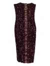 Elisabetta Franchi Sequin-embellished Midi Dress In Purple