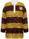 Shop Elisabetta Franchi Sequin-embellished Mini Dress In Gelb