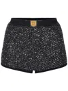 ELISABETTA FRANCHI SEQUIN-EMBELLISHED MINI SHORTS