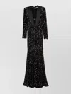 Elisabetta Franchi Red Carpet Dress In Full Sequins Clothing In Black