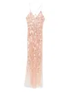 Elisabetta Franchi Sequin-embellished Sleeveless Maxi Dress In Pink