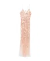 Elisabetta Franchi Sequin-embellished Sleeveless Maxi Dress In Pink