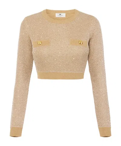 ELISABETTA FRANCHI ELISABETTA FRANCHI SEQUINS KNIT TOP