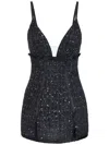 Elisabetta Franchi Sequin-embellished Tweed Mini Dress