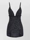 Elisabetta Franchi Sequin-embellished Tweed Mini Dress
