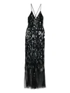 Elisabetta Franchi Sequin-embellishment Maxi Dress In Black